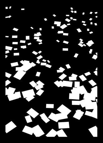 Parkett/Floor No.4, 2010|Collage, paper on black passepartout cardboard|140 x 105 cm