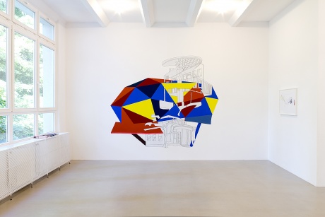 Block Plan Series: Cologne/Munich/Brazil/Switzerland, 1, 2012|Farbe und Tusche auf Wand|variable Maße
