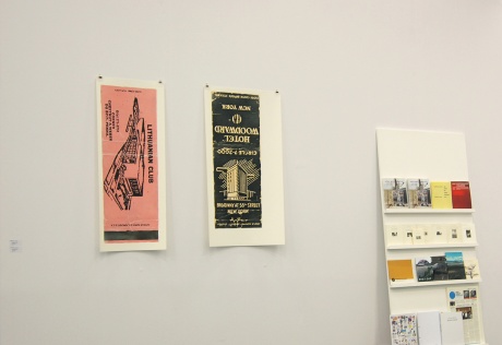 Katarina Burin|Lithuanian Club, 2009,|Ink on paper, 112,5 x 43,5 cm|Hotel Woodward, 2011|Ink on paper, 111,5 x 57 cm