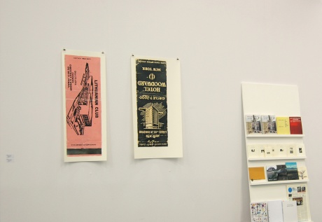 Katarina Burin|Lithuanian Club, 2009,|Ink on paper, 112,5 x 43,5 cm|Hotel Woodward, 2011|Ink on paper, 111,5 x 57 cm