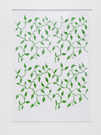 UNTITLED  1991 (C. Wool), 2015 |leaves, Fotogramm, analoger C-Print, 168 x 127 cm