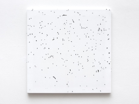 S#12, 2024|Stopfgarn, Stickgarn, Baumwollgarn auf Gewebe |65 × 65 cm