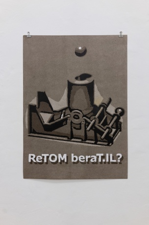 JÜRGEN STOLLHANS|reTOM beraT.IL, 2002/2024|Linoldruck auf Papier, Unikat|78 × 56 cm