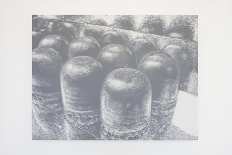 Keine Namen, keine Packung zu bohren Loch.|2026	 |Kreide, Dispersionsfarbe auf Multiplex|96 × 128 cm