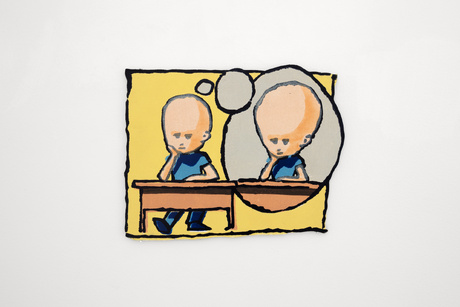 Jürgen Stollhans|Ich lasse keinen abschreiben, 1996|Linodruck auf Holz|19,5 × 24,5 × 0,6 cm |Auflage 10