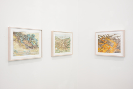 Doris Frohnapfel|Waldbrand, 2025/26|Aquarellfarben, Hahnemühle 150gr./m2, 24 × 30 cm|Dorf Blatten, 2025/26|Aquarellfarben, Hahnemühle 150gr./m2, 24 × 30 cm|Arctic Warming, 2025/26|Aquarellfarben, Hahnemühle 150gr./m2, 24 × 30 cm|